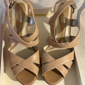 Naturalizer Women's Beige Strappy Sandals